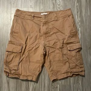 Goodfellow brown mens cargo shorts